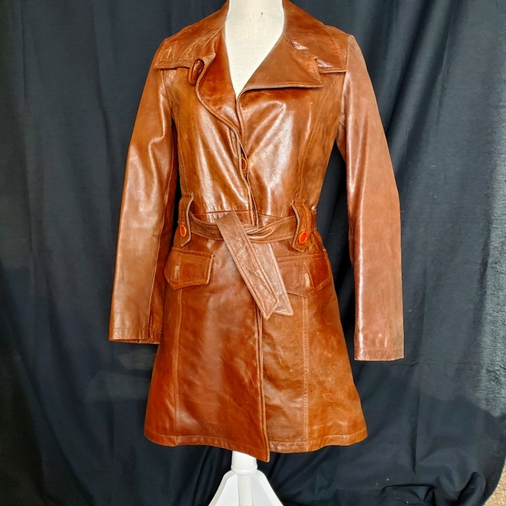 Vintage 1970s Goatskin Leather Jacket